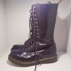 Dr. Marten's 1B99 14-eye Purple Zip Boot